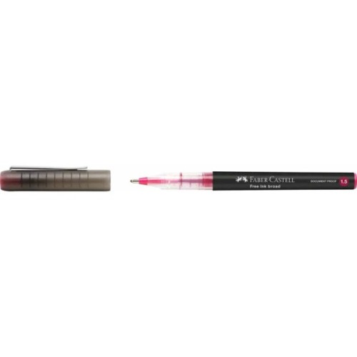 Ролер Faber-Castell Free Ink rollerball, колір чорнила темно-червоний, 1,5 мм, одноразовий (31340)