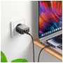 Зарядний пристрій BOROFONE BAS54A Absolute 1xUSB-C PD20W + 1xUSB QC3.0 + cable USB-C to Lightning Black (6941991116216)