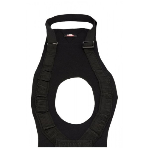 Шлея для собак Trixie Пояс підтримуючий неопреновий чорний M: 55 - 65 см (4053032407459)