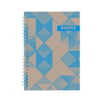Блокнот Axent на спіралі А5 96 аркушів, клітинка, тверда обкладинка №35 (8032-35-A)
