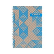 Блокнот Axent на спіралі А5 96 аркушів, клітинка, тверда обкладинка №35 (8032-35-A)