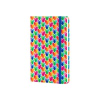 Книга записна Optima А5 Rainbow, тверда обкладинка текстиль, гумка, блок клітинка (O27190-05)