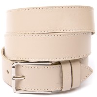 Ремінь Grande Pelle Шкіряний унісекс Бежевий (11450)