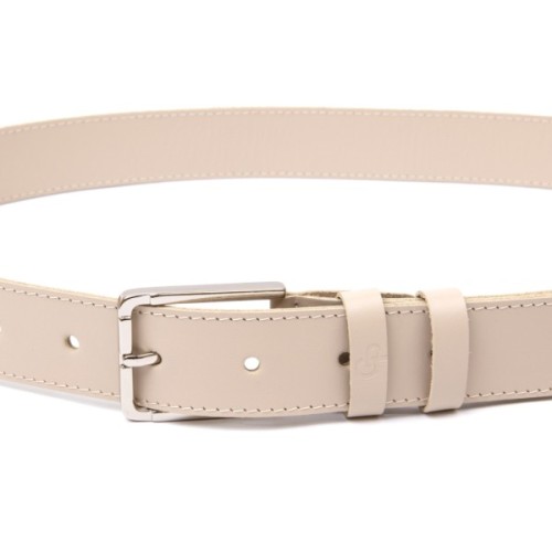 Ремінь Grande Pelle Шкіряний унісекс Бежевий (11450)
