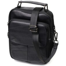 Сумка Vintage Месенджер з натуральної шкіри Чорна (21950)