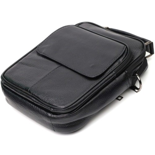 Сумка Vintage Месенджер з натуральної шкіри Чорна (21950)