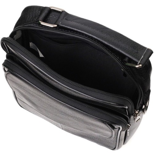 Сумка Vintage Месенджер з натуральної шкіри Чорна (21950)