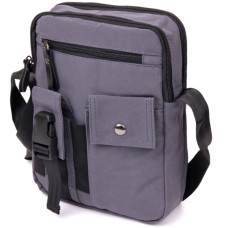 Сумка Vintage Текстильна чоловіча на два відділення Графітова (20659)