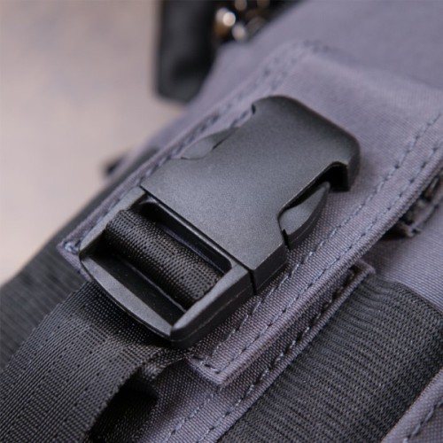 Сумка Vintage Текстильна чоловіча на два відділення Графітова (20659)