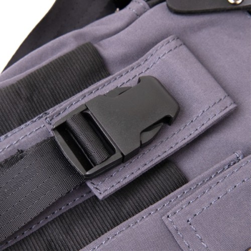 Сумка Vintage Текстильна чоловіча на два відділення Графітова (20659)