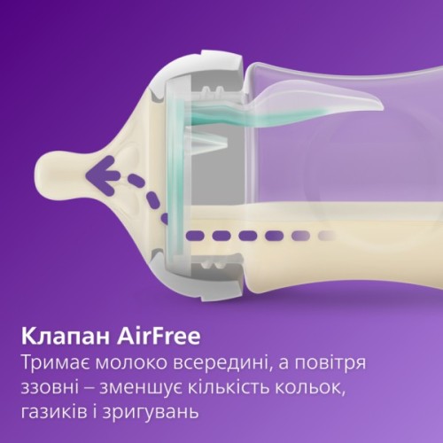Пляшечка для годування Philips AVENT Natural Природний потік з клапаном 125 мл (SCY670/01)