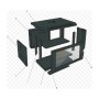 Шафа настінна GEAR 6U 19" 600x450x350 мм, + полка 19", black (GWMSN-6U-600-450)