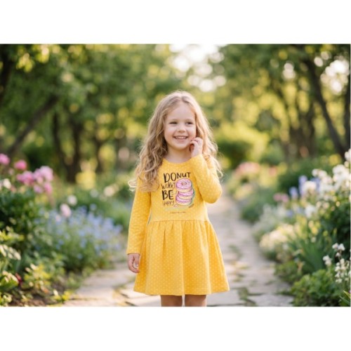Плаття дитяче Breeze в горошок (16623-116G-yellow)
