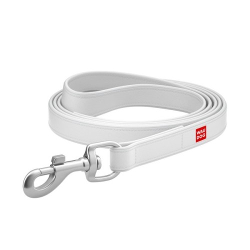 Повідець для собак WAUDOG Design L-XL Ш 25 мм Д 122 см білий (379115)