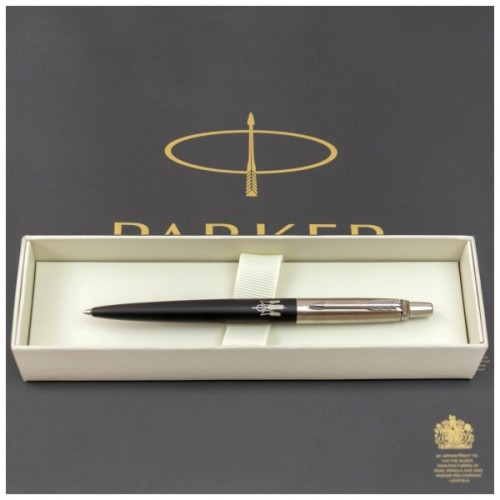 Ручка кулькова Parker JOTTER 17 UKRAINE Бонд Street Black CT BP Тризуб із колосків (16232_T059w)