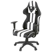Крісло ігрове Аклас Стрік Light ANF Білий (PU-чорний/білий) (00160343)