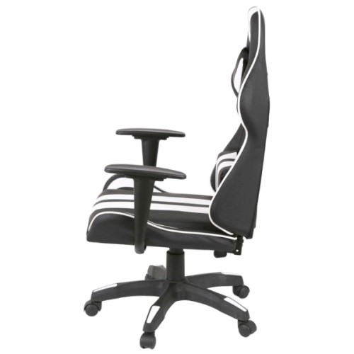 Крісло ігрове Аклас Стрік Light ANF Білий (PU-чорний/білий) (00160343)