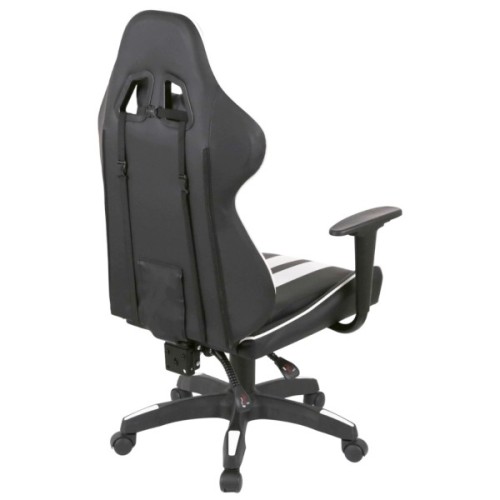 Крісло ігрове Аклас Стрік Light ANF Білий (PU-чорний/білий) (00160343)