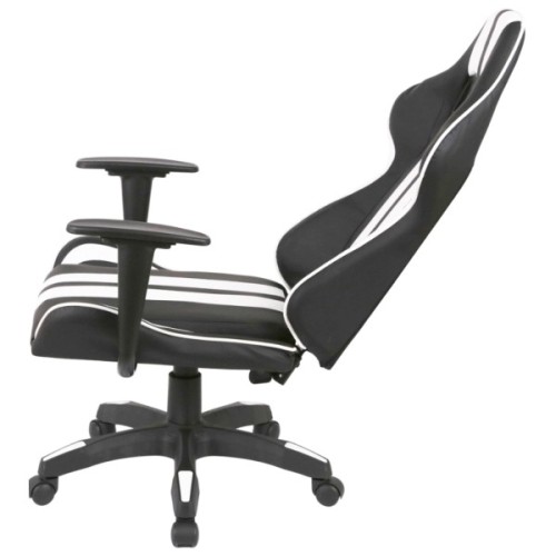 Крісло ігрове Аклас Стрік Light ANF Білий (PU-чорний/білий) (00160343)