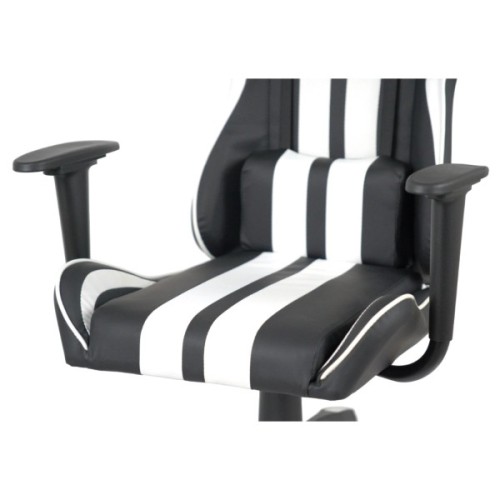 Крісло ігрове Аклас Стрік Light ANF Білий (PU-чорний/білий) (00160343)