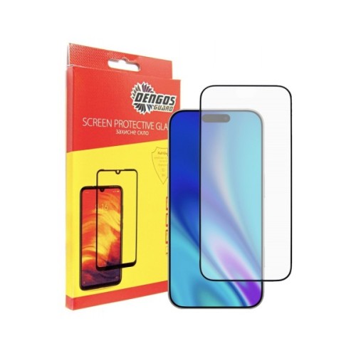 Скло захисне Dengos Full Glue iPhone 17 Pro Black (TGFG-409)
