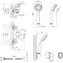Душовий гарнітур Agua Leon-C050 (CV012076)