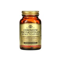 Вітамінно-мінеральний комплекс Solgar Хром Піколінат, 200 мкг, Chromium Polynicotinate, 100 вегетаріанських (SOL-00876)