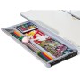 Парта Mealux Edmonton Multicolor Pink з полицею (BD-610 W/МС + PN с полкой)