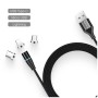 Дата кабель USB 2.0 AM to Lightning + Micro 5P + USB-C 1.0m Magnetic ColorWay (CW-CBUU038-BK)