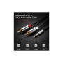 Кабель мультимедійний 3.5mm M to 2xRCA M 1.0m AV116 black Ugreen (10749)