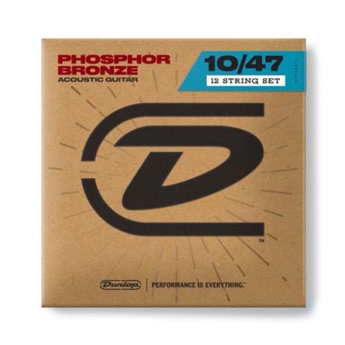 Струни для гітари Jim Dunlop Phosphor Bronze Acoustic Guitar Strings 12-String (10-47) (DAP1047J)