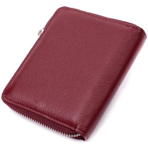 Гаманець ST Leather З натуральної шкіри Бордовий (22450)