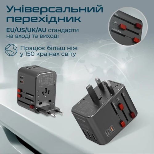Зарядний пристрій Promate tripmate-36w.black