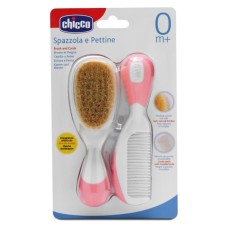 Набір для догляду за дитиною Chicco гребінець і щіточка 0+ міс. рожевий (06569.10)