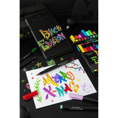 Олівці кольорові Faber-Castell Black Edition tincolour pencils, тригранні, чорне дерево, 12 кольорів (116413) (32087)