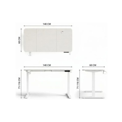 Комп'ютерний стіл GT Racer TY-1451 White (TY-1451 (140x60x71-116) White)