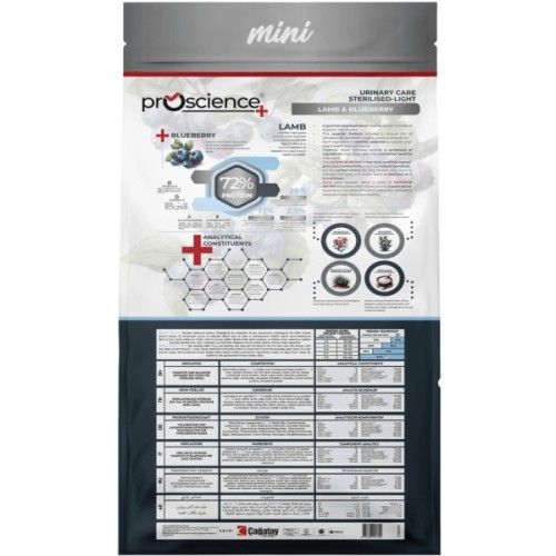 Сухий корм для собак ProScience Mini Sterilised Dog Lamb & Blueberry 2 кг (8694686407622)