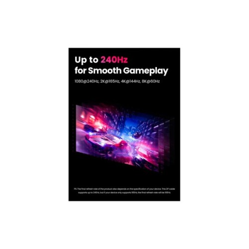 Кабель мультимедійний DisplayPort M to DisplayPort M 1.5m V1.4 braided DP114 black Ugreen (80391)