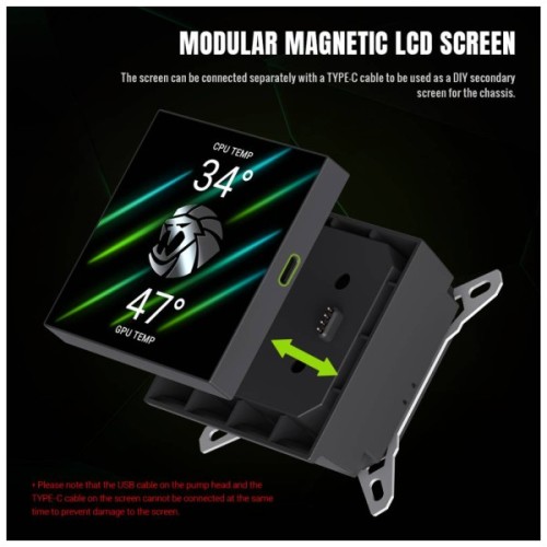 Система рідинного охолодження Gamemax GLACIER 240 LCD BK