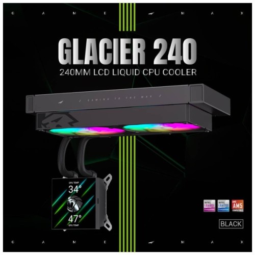 Система рідинного охолодження Gamemax GLACIER 240 LCD BK