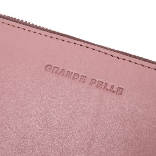 Портмоне Grande Pelle З натуральної шкіри Пудрове (16797)