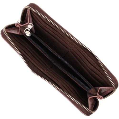 Портмоне Grande Pelle З натуральної шкіри Пудрове (16797)