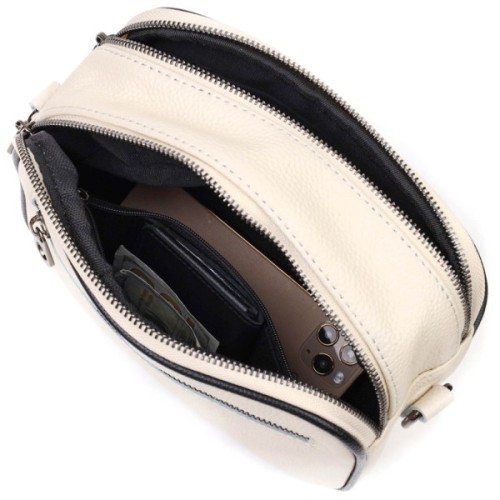 Сумка Vintage З натуральної шкіри Біла (22117)