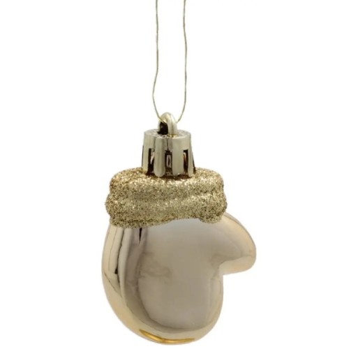 Ялинкова іграшка Chomik пластикові прикраси мікс, 24 шт, срібний, шампань (5900779897205)