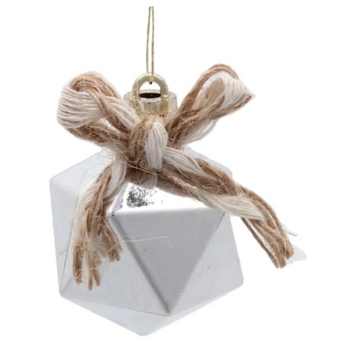 Ялинкова іграшка Chomik пластикові прикраси мікс, 24 шт, срібний, шампань (5900779897205)