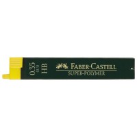 Грифель для механічного олівця Faber-Castell Super-Polymer НВ (діаметр 0,35 мм), 12 штук в пеналі (16527)