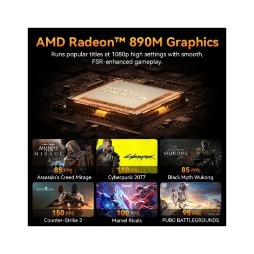 Комп'ютер Geekom A9 MAX / Ryzen AI 9 HX 470, 32, 1TB, Radeon 890M, WIN11 P (GMA9MAXRAI9HX470-321T-EU)