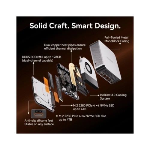 Комп'ютер Geekom A9 MAX / Ryzen AI 9 HX 470, 32, 1TB, Radeon 890M, WIN11 P (GMA9MAXRAI9HX470-321T-EU)