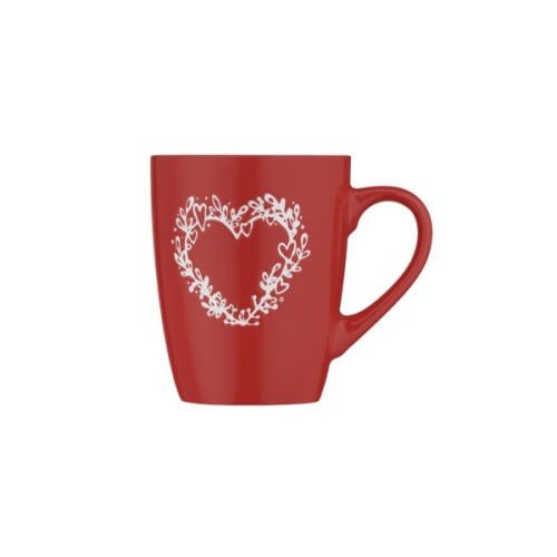 Чашка Ardesto Heart, 320мл, кераміка, червоний (AR3467R)