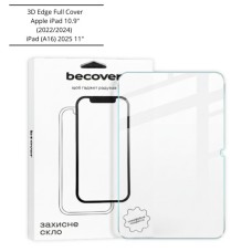 Скло захисне BeCover 3D Edge Full Cover Apple iPad 10.9" (2022/2024) / iPad (A16) 2025 11" (714773)
